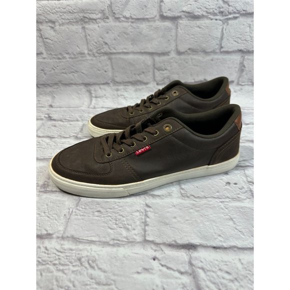 Mens Levi Brown Lace up Sneaker Shoe Size 9.5 - Picture 4 of 11